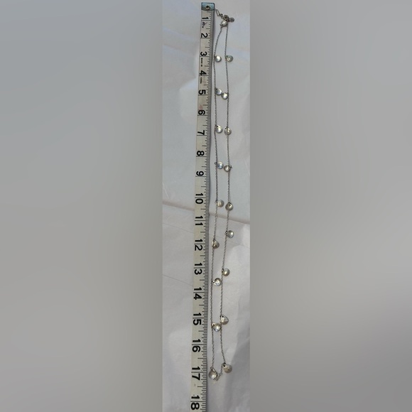 Stella & Dot Silver-tone Chain with Hammered Tear Drop Accents - Picture 4 of 4